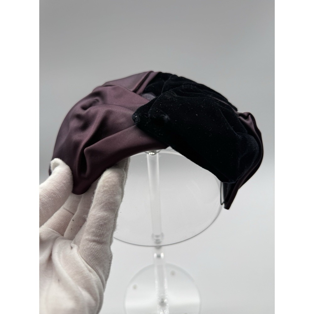 Vintage Headband Hat Purple‎ Velvet Cocktail 1950s